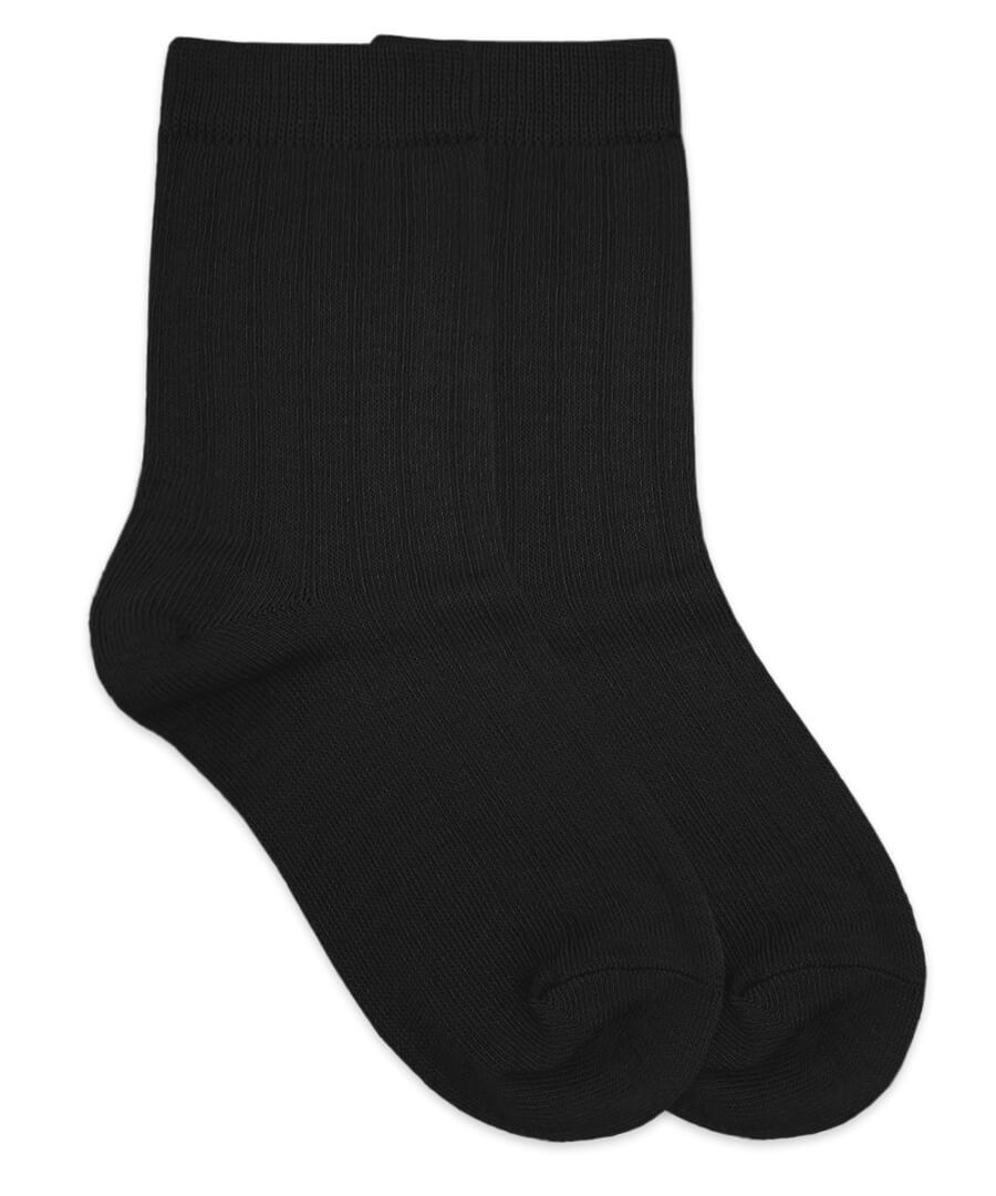 Black Rib Crew Sock