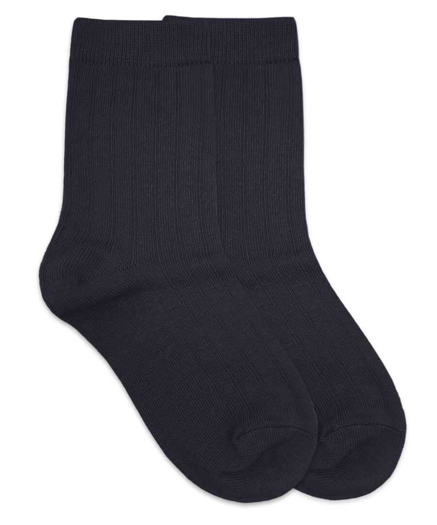 Navy Rib Crew Sock