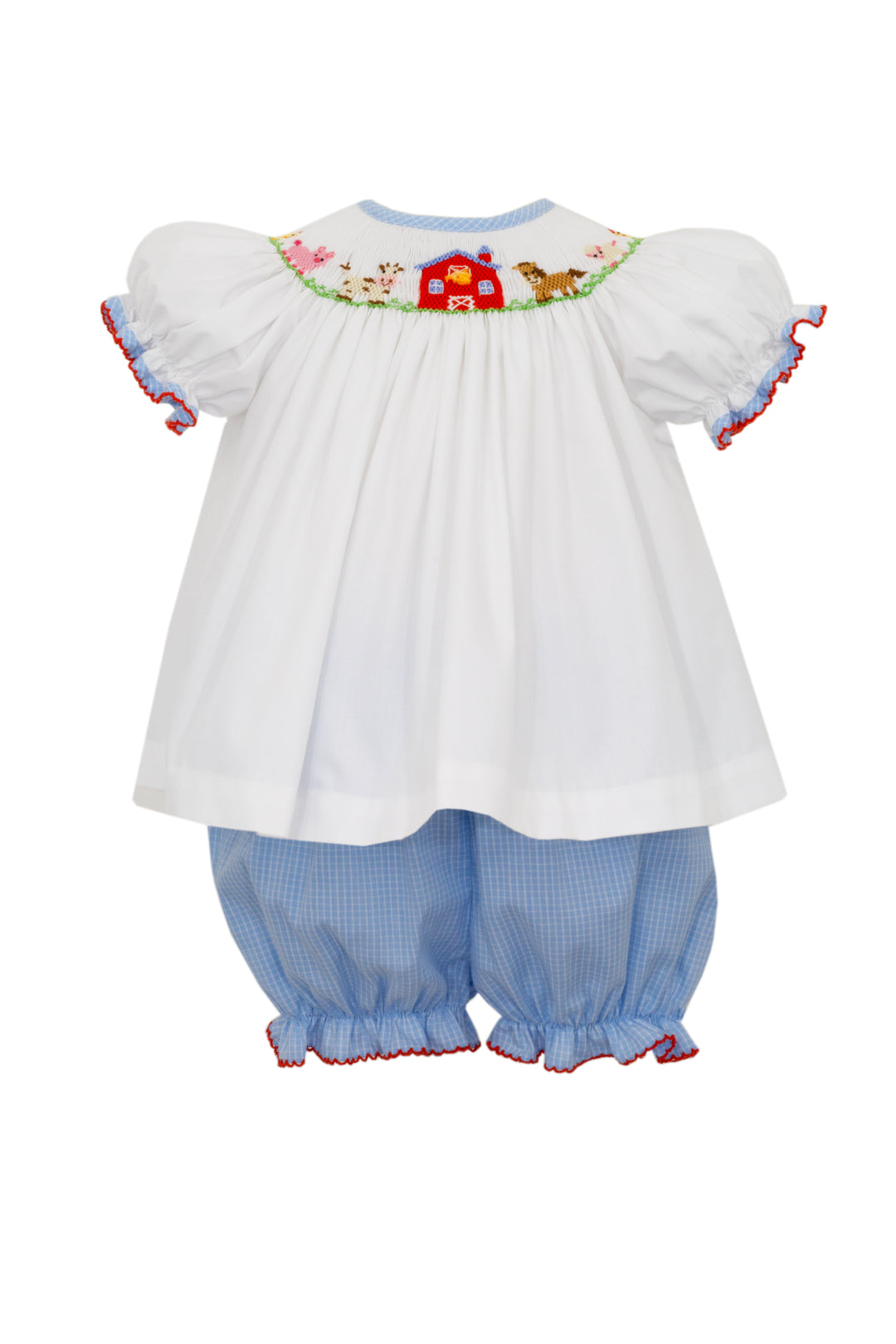 Farm Diaper Set Girls White SS