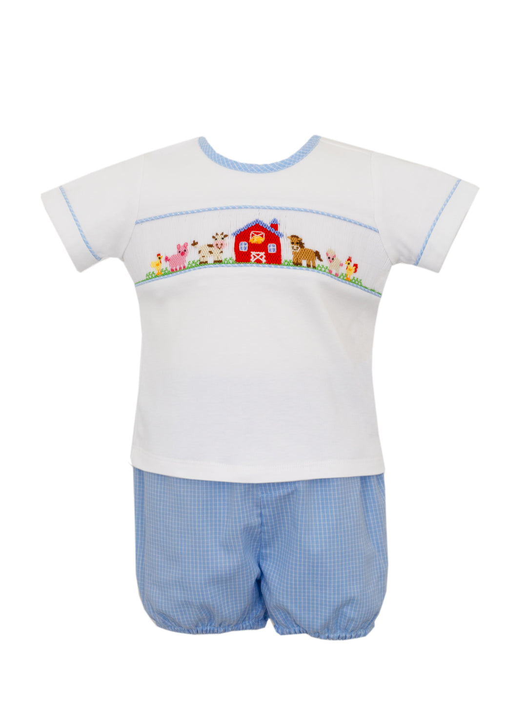 Farm Diaper Set Boys Blue SS