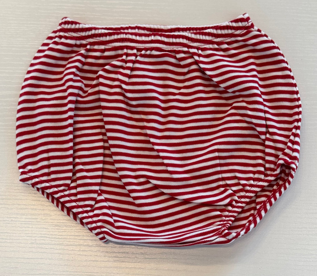 Boys Diaper Cover-Red/White Stripe