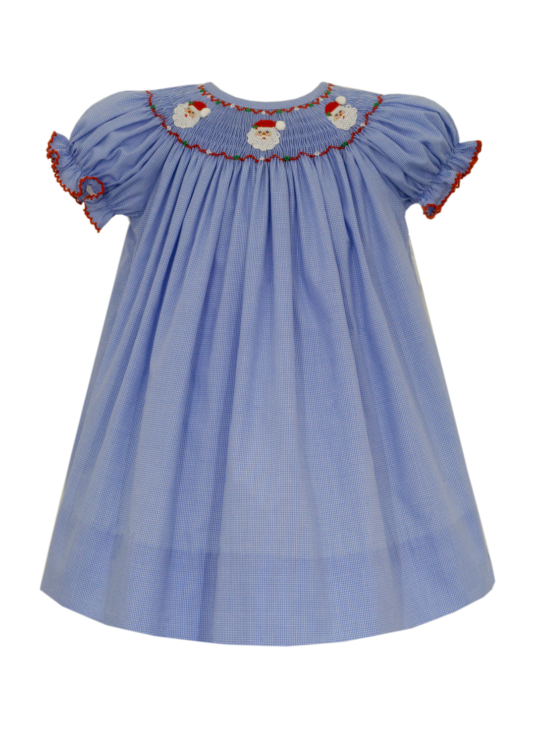 Blue Check Bishop SS-Santa Face