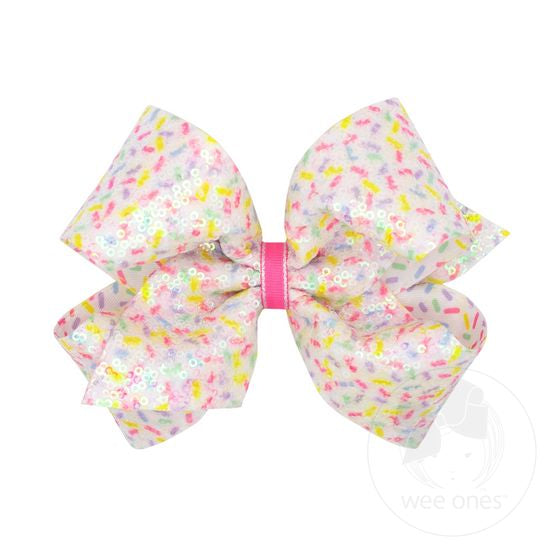 Confetti Sequin Hair Bow