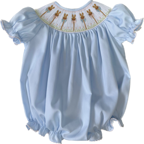 Smocked Bunny Bubble- Girl