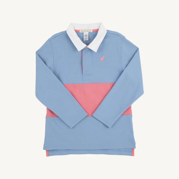 Rollins Rugby Shirt-Barrington Blue/Nantucket Red