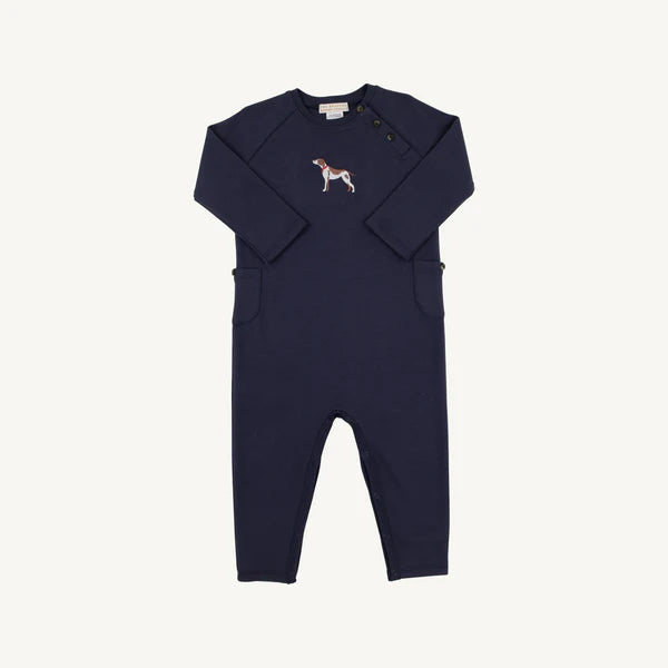 Rayburn Romper-Nantucket Navy Dog