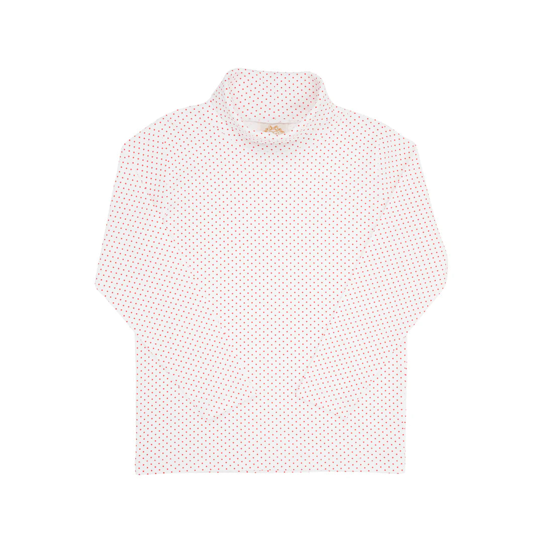 Tatum’s Turtleneck-Richmond Red Microdot