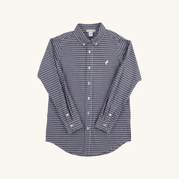 Dean’s List Dress Shirt-Navy Grove Gingham