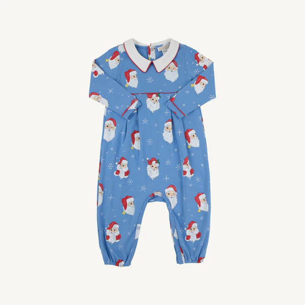 LS Bradford Romper-Dear Santa (Blue)