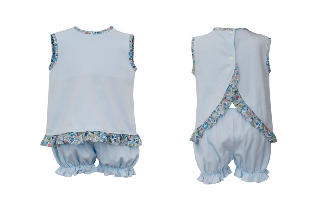 Blue Liberty Bloomer Set