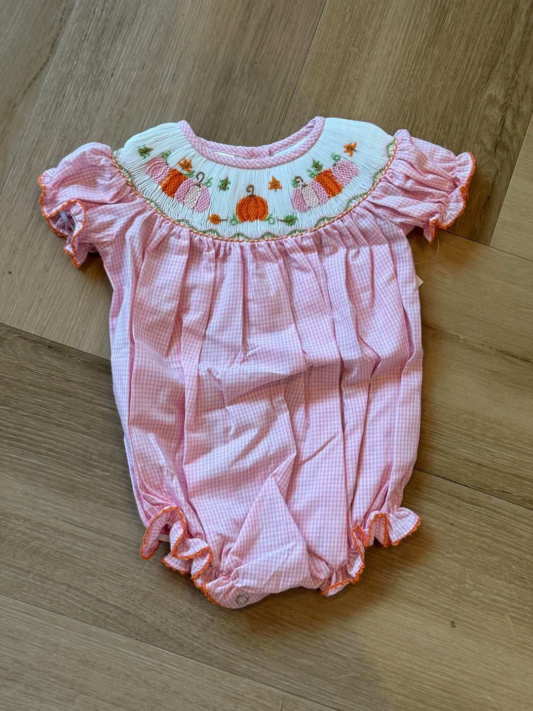 Pink Gingham Pumpkin Bubble