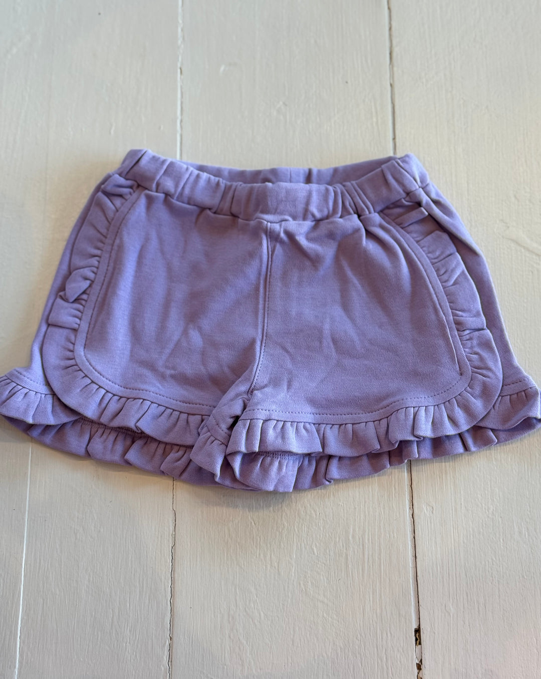 Ruffle Trim Shorts-Lavender