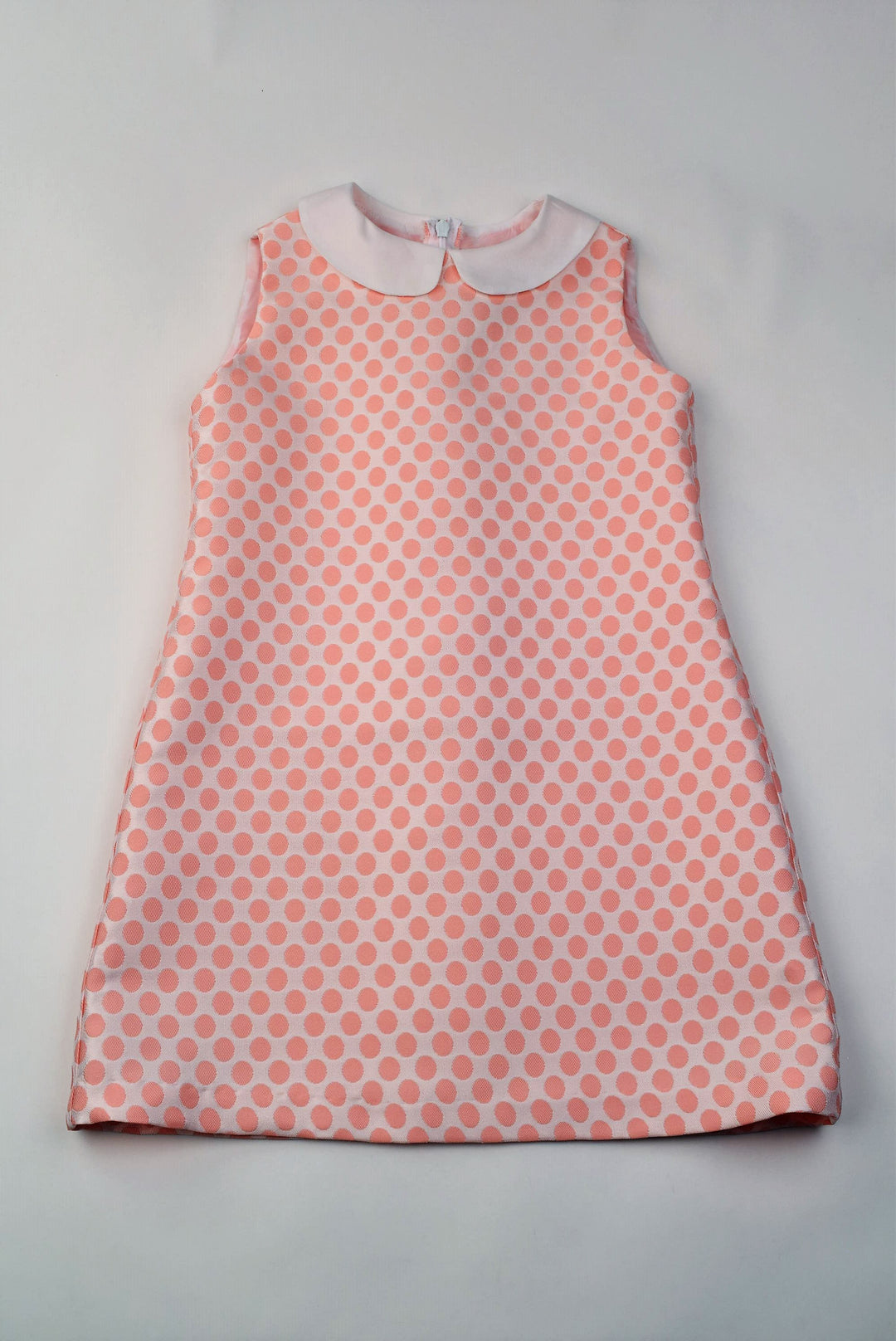 Pink Dots Collar Aline Dress