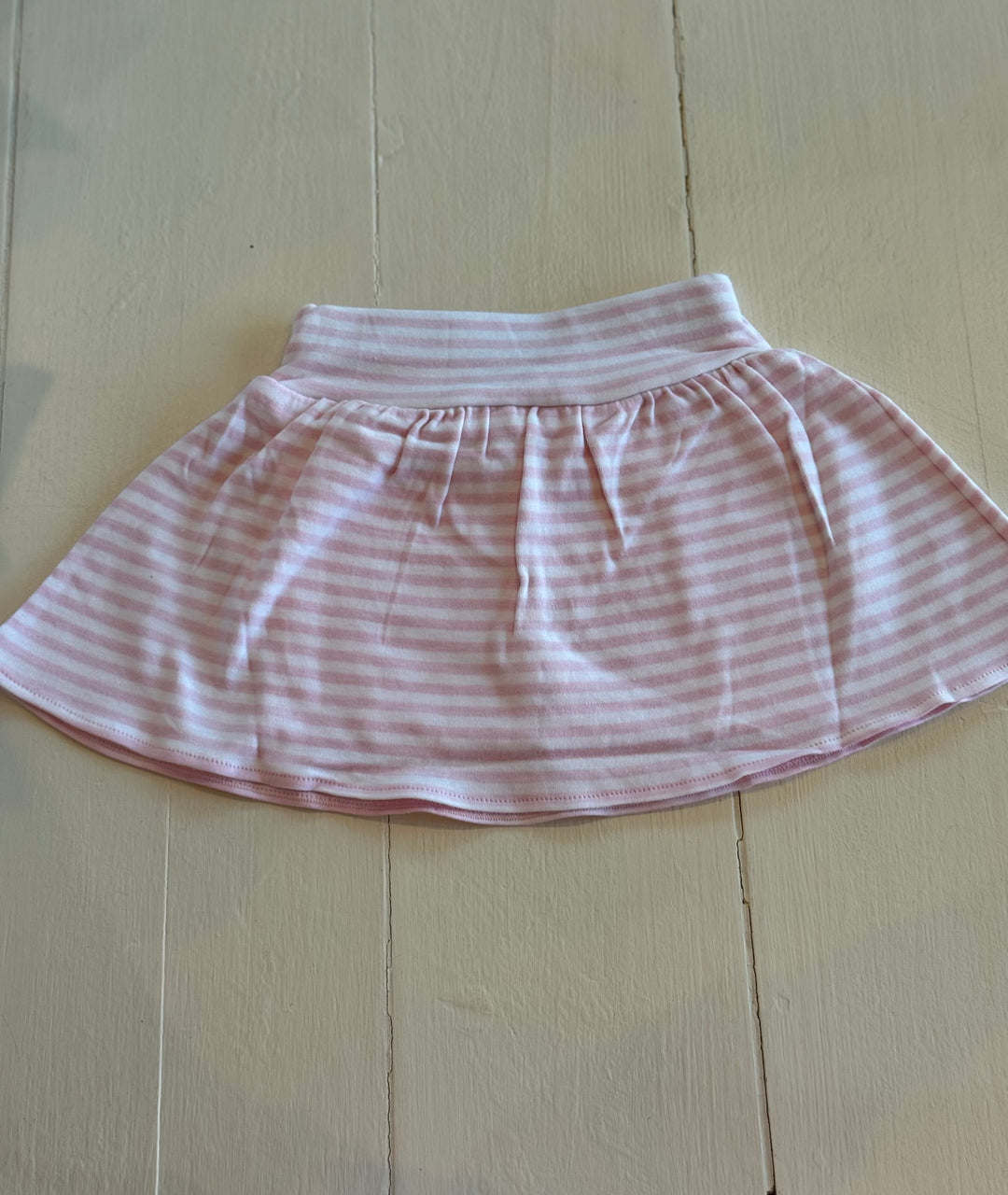 Striped Skort-Pink/White