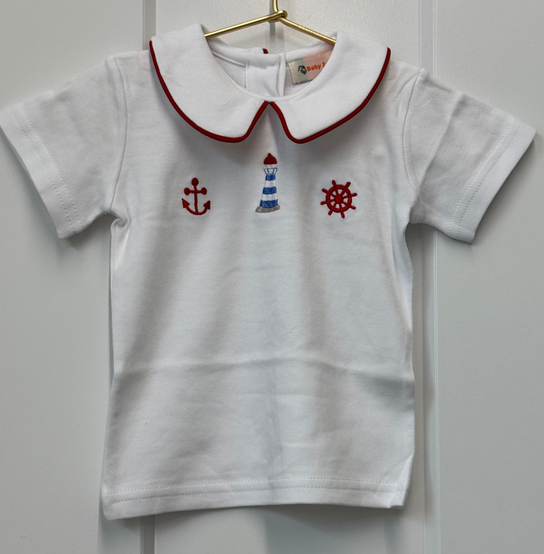 Boys S/S Knit Top-Nautical Icons