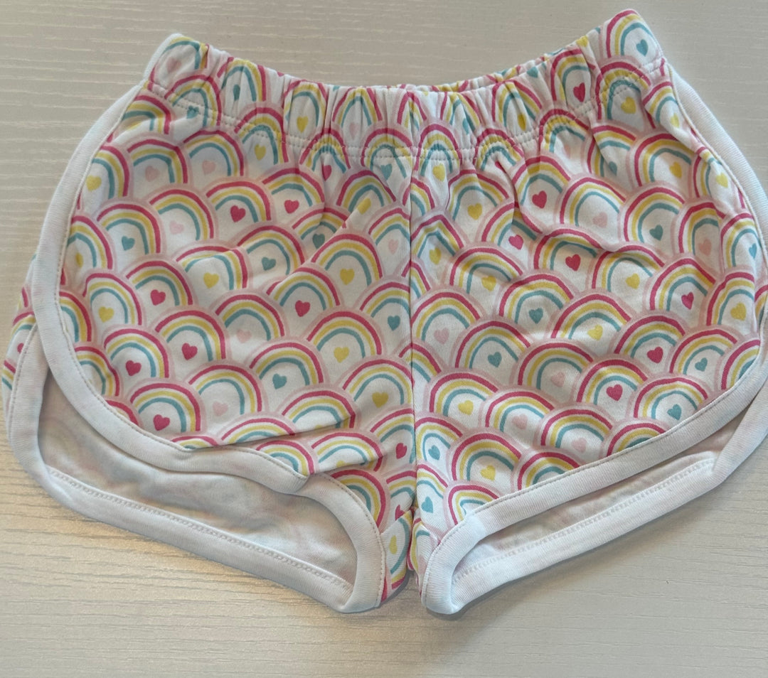 Athletic Shorts-Rainbow/Heart Print