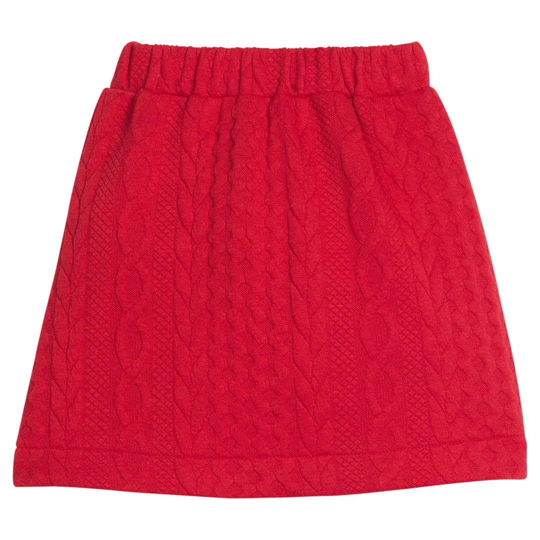 Quilted Mini Skirt-Cherry