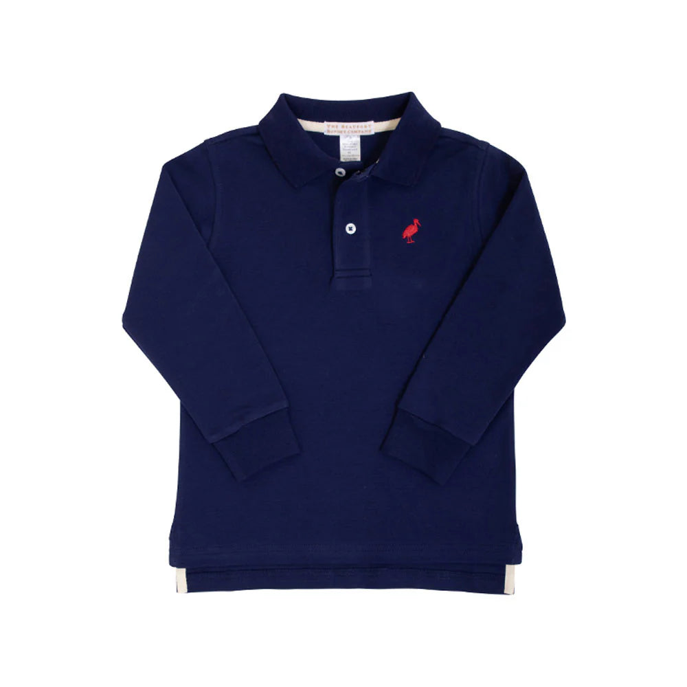 Prim & Proper Polo-Nantucket Navy LS