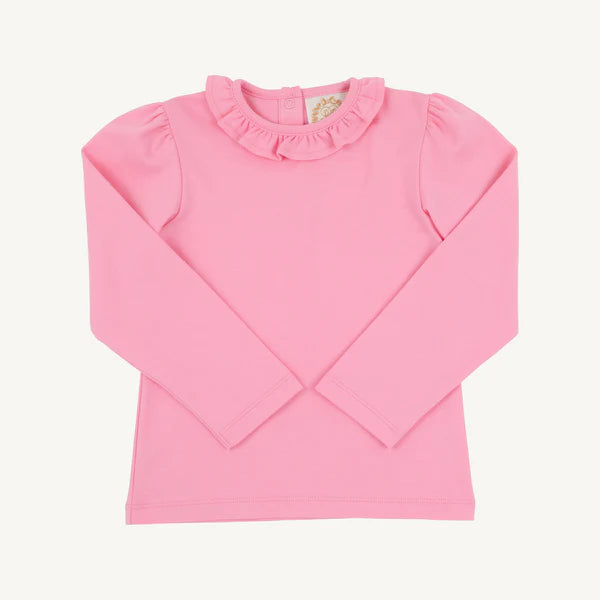 Reece Ruffle Top-Hamptons Hot Pink