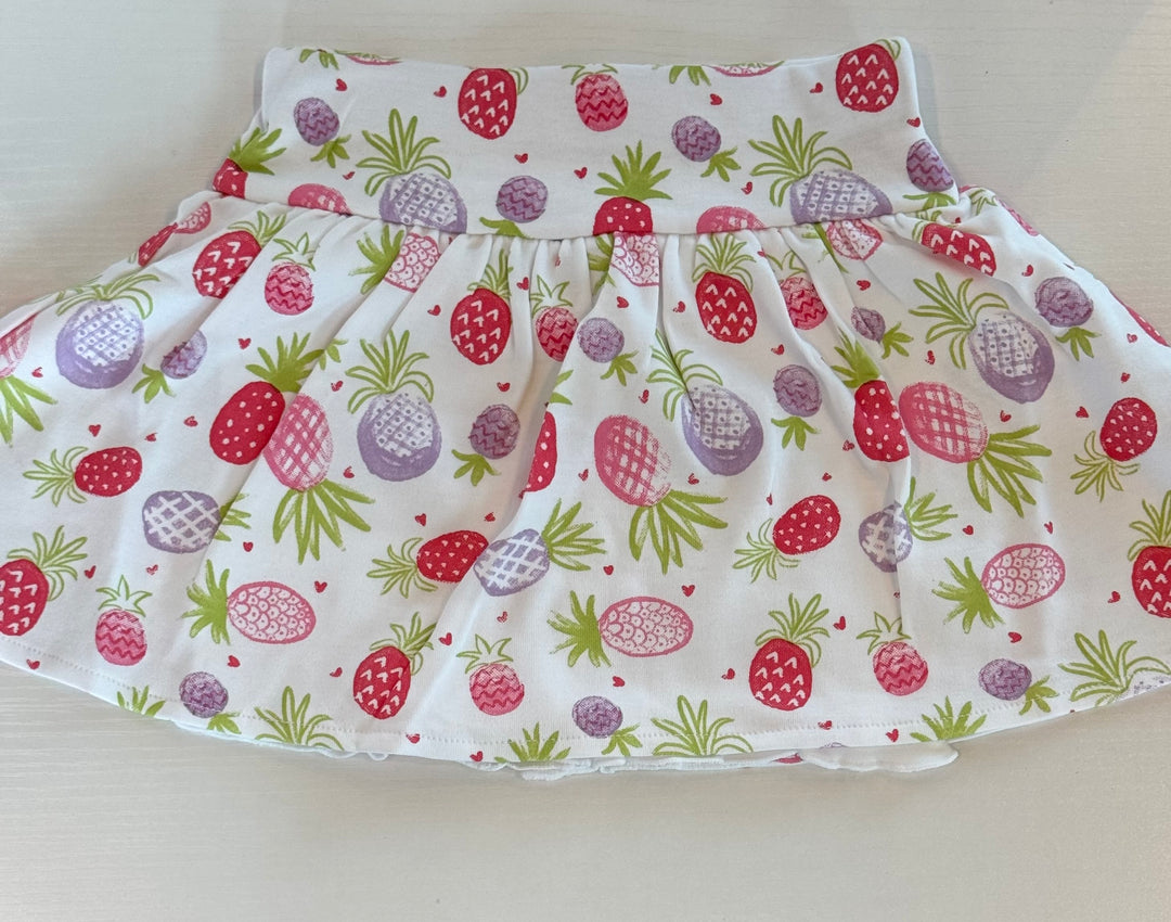 Printed Skort-Pineapple Print