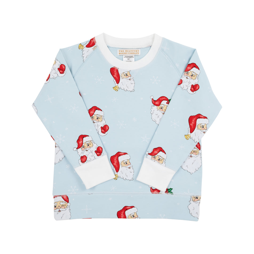 Cassidy Crewneck Dear Santa Blue