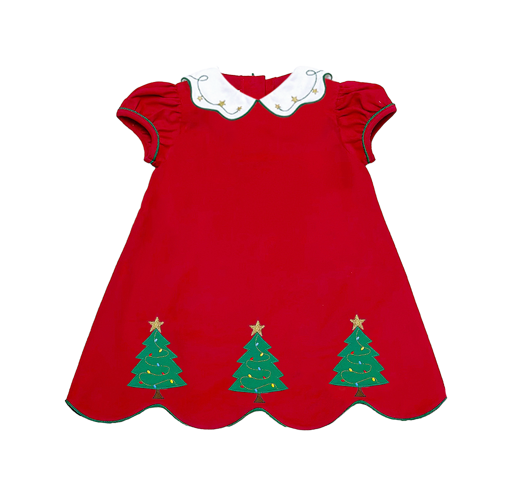 Christmas Tree Bryar Cord Dress