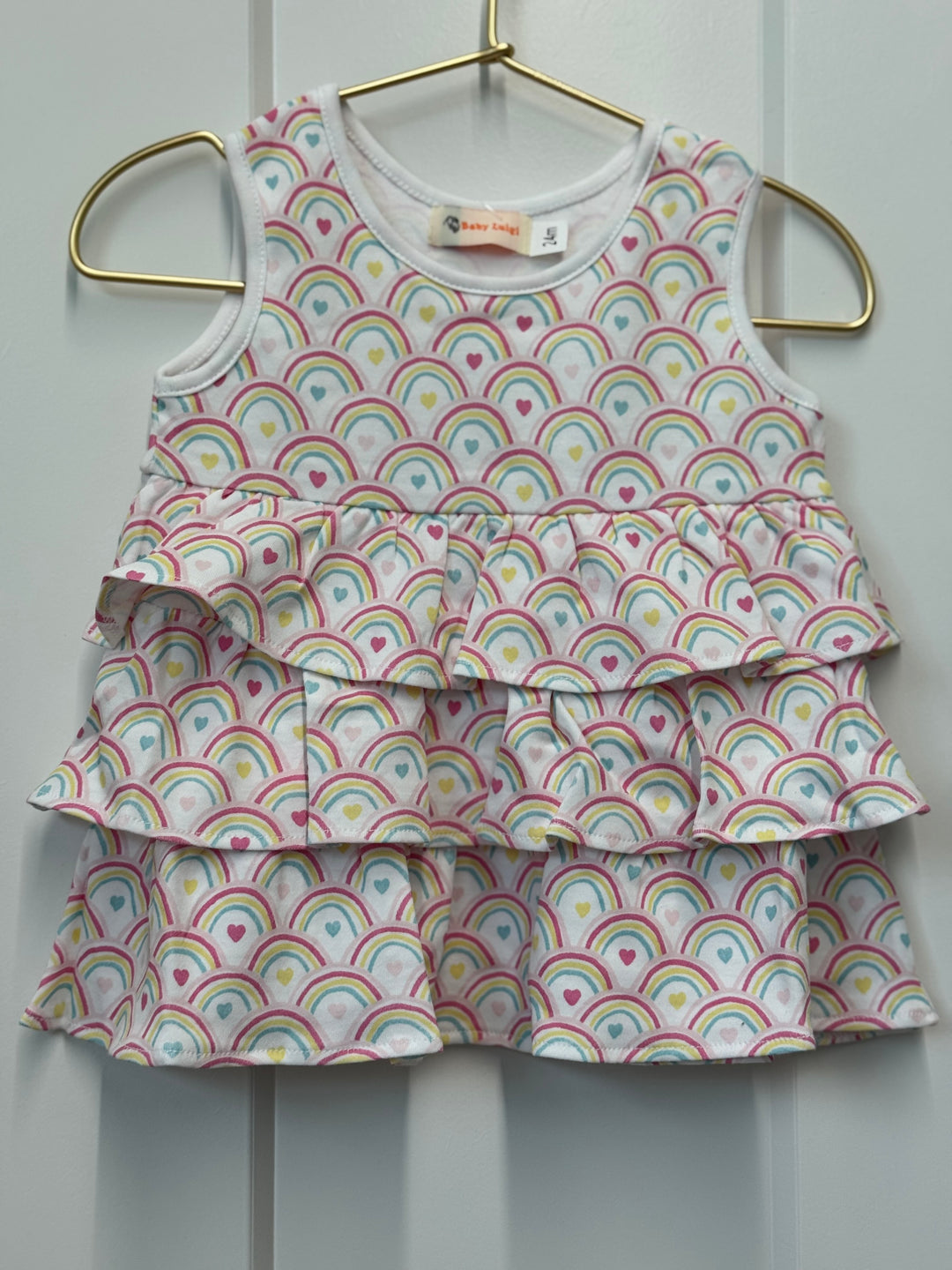 Swing Top-Rainbow & Heart Print