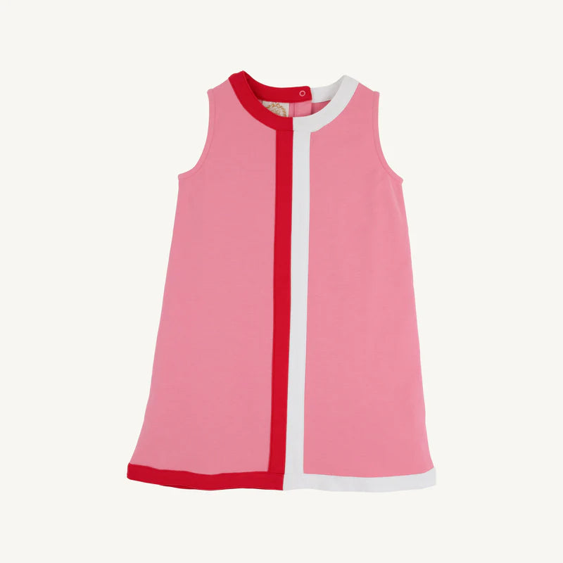 Daisy Dress-Hamptons Hot Pink/Rich Red/White