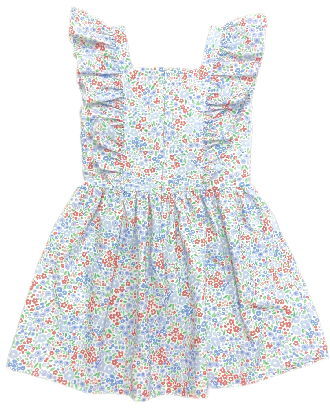 Ruffled Patriotic Floral Dress