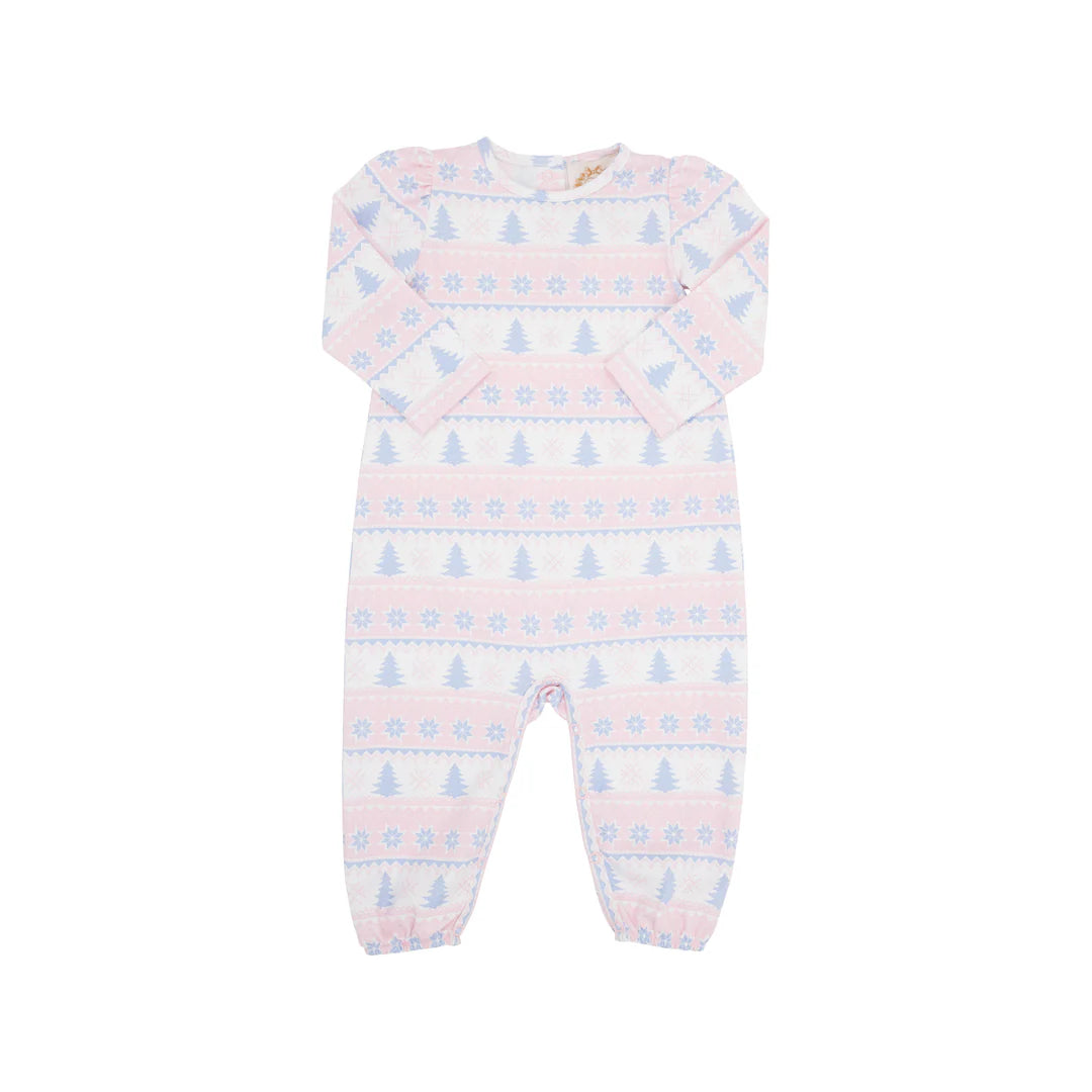 LS Penny Playsuit-Fairisle Flurries Pink
