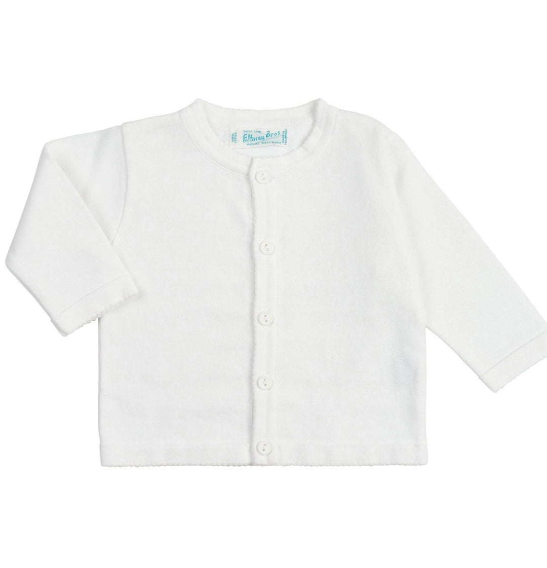 Classic Knit Cardigan-White