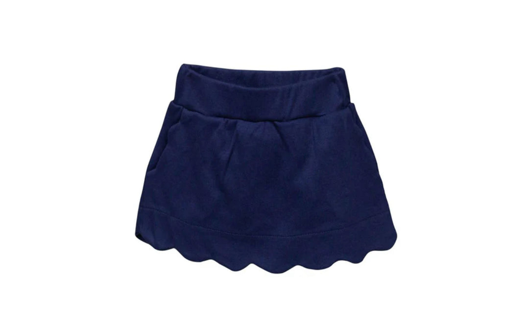Sophie Scalloped Skort-Navy