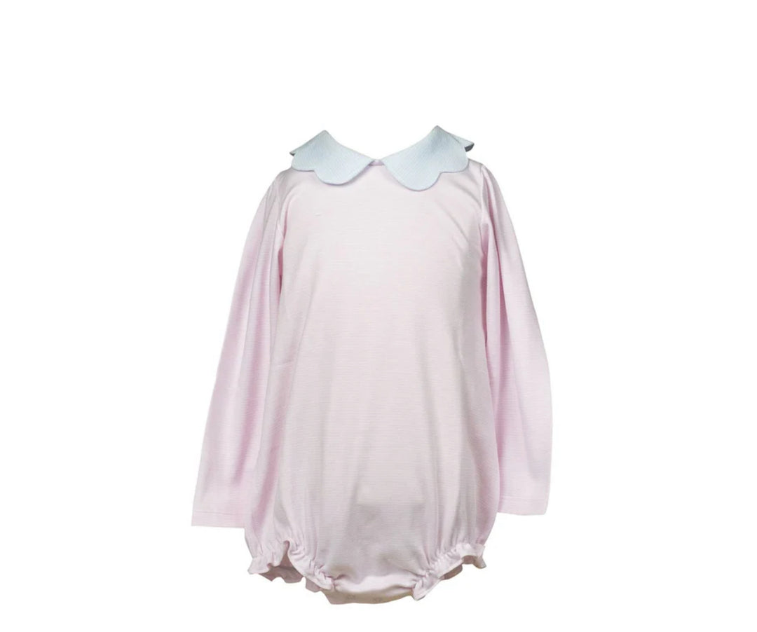 Pink Striped Scalloped Bubble