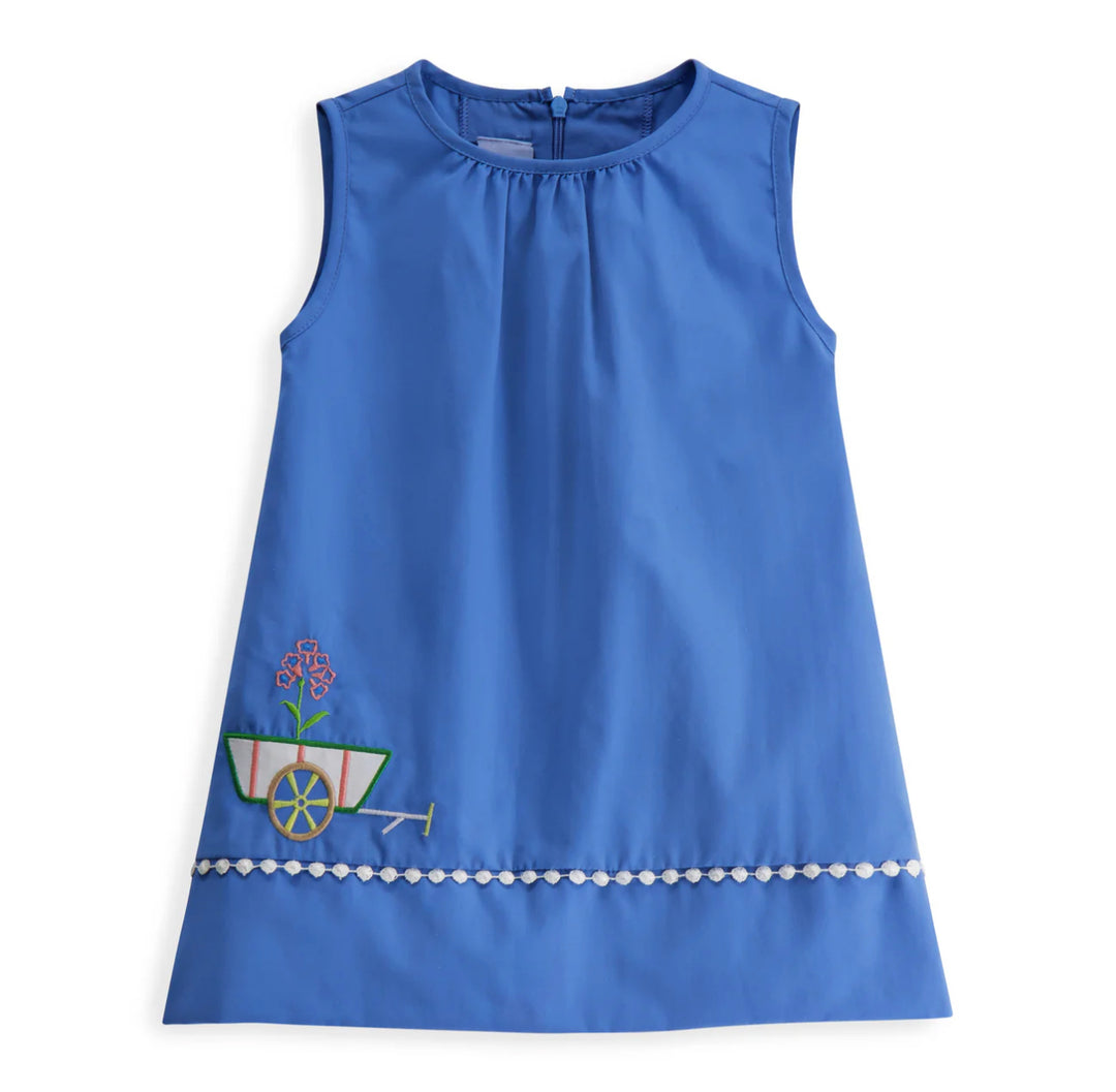 Lapis Embroidered Jardin Dress
