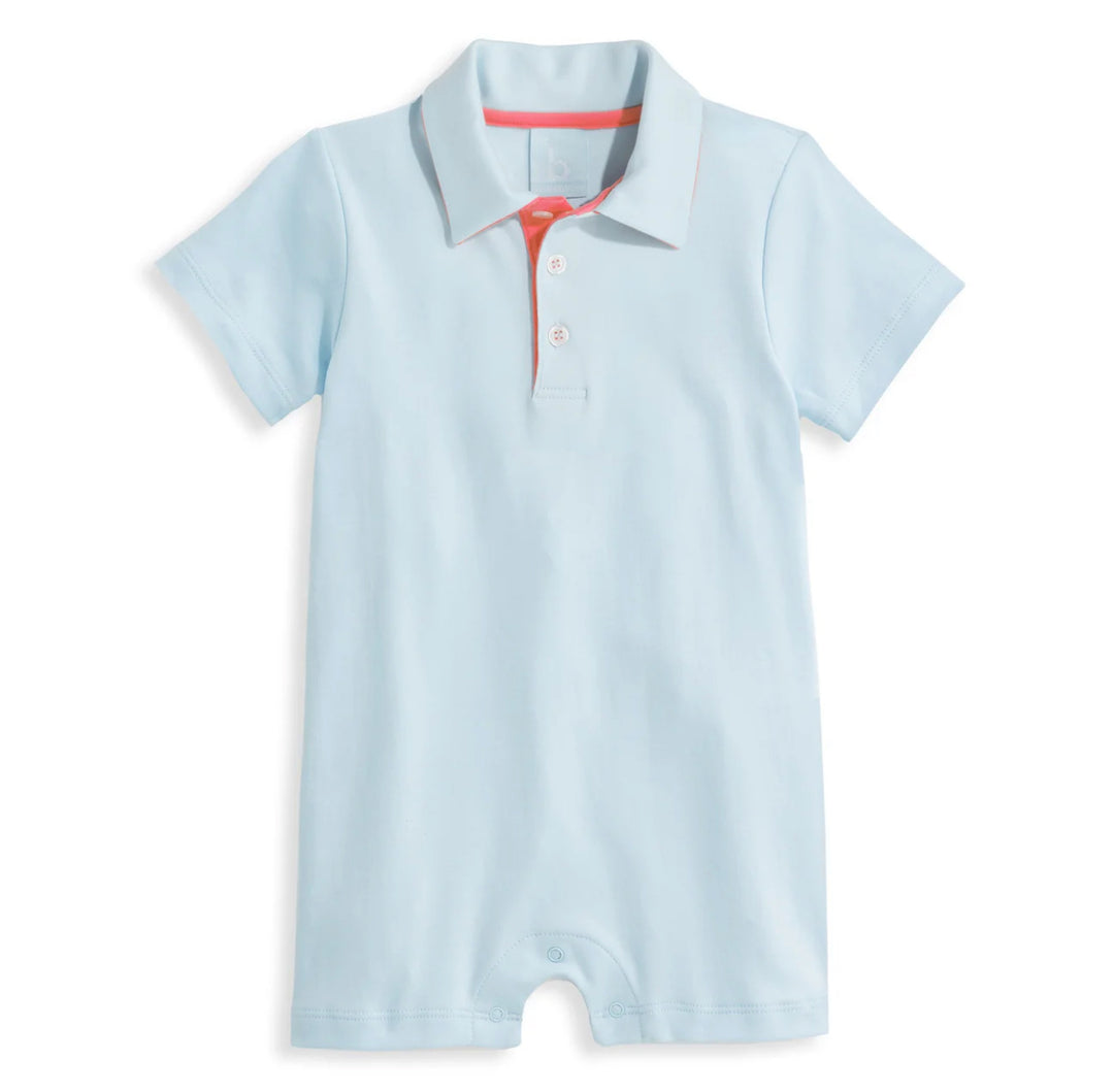 Ryan Romper-Blue w/ Coral