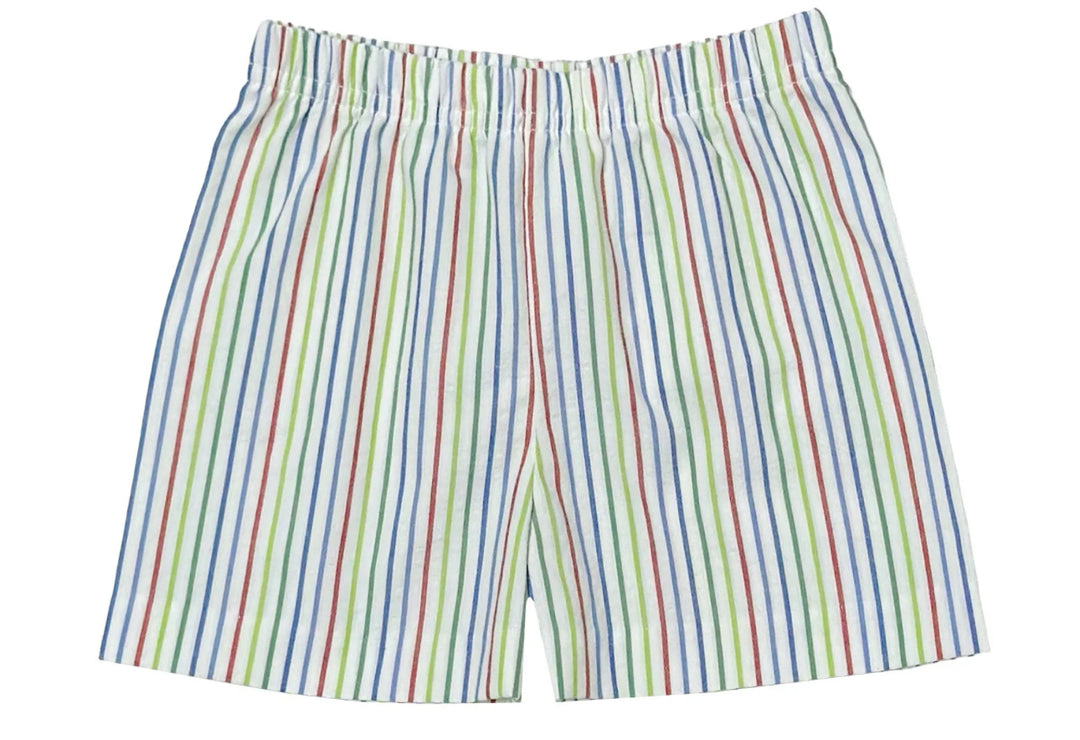 Leo Shorts-Multi Stripe Seersucker