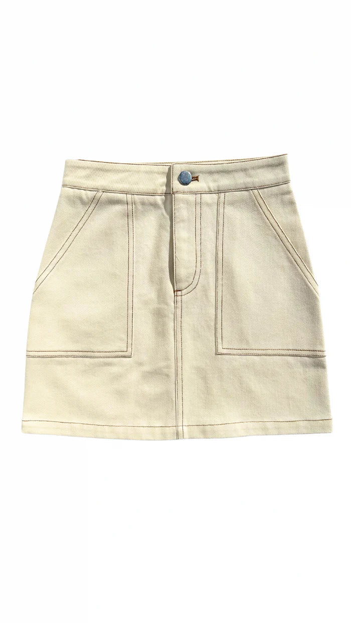 Sydney Skirt-Cream/Tan