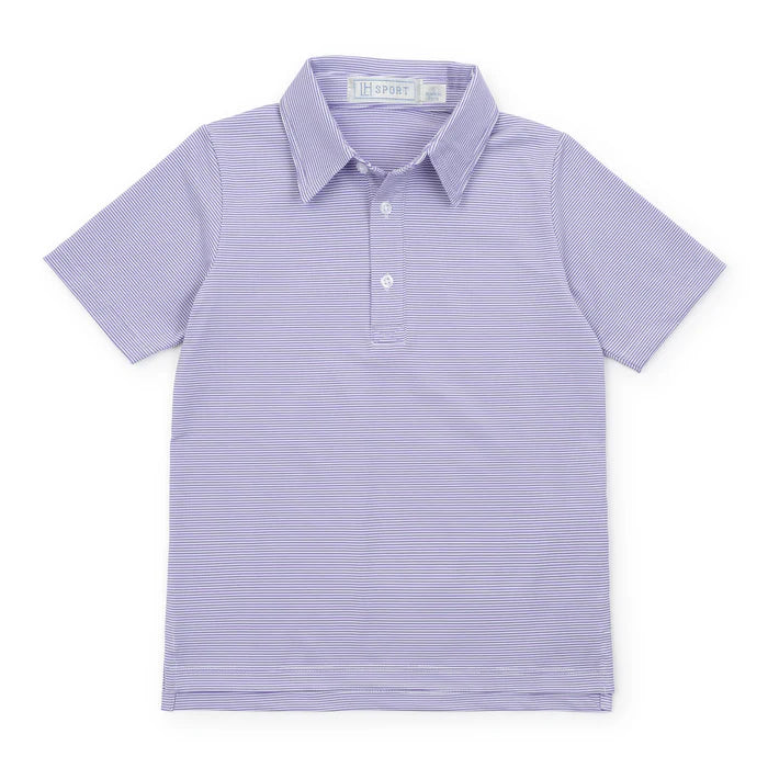 Will Perf Polo-Purple/White Stripe
