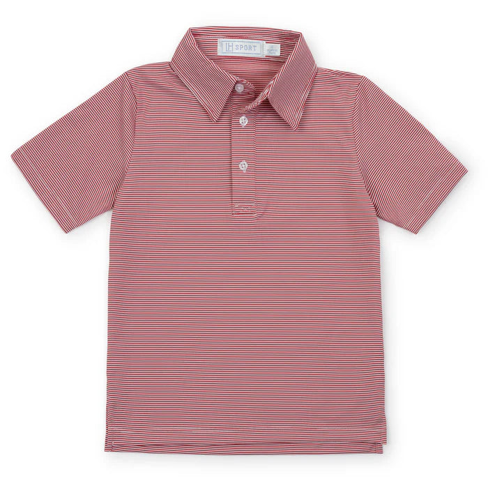 Will Perf Polo-Red/White Stripe