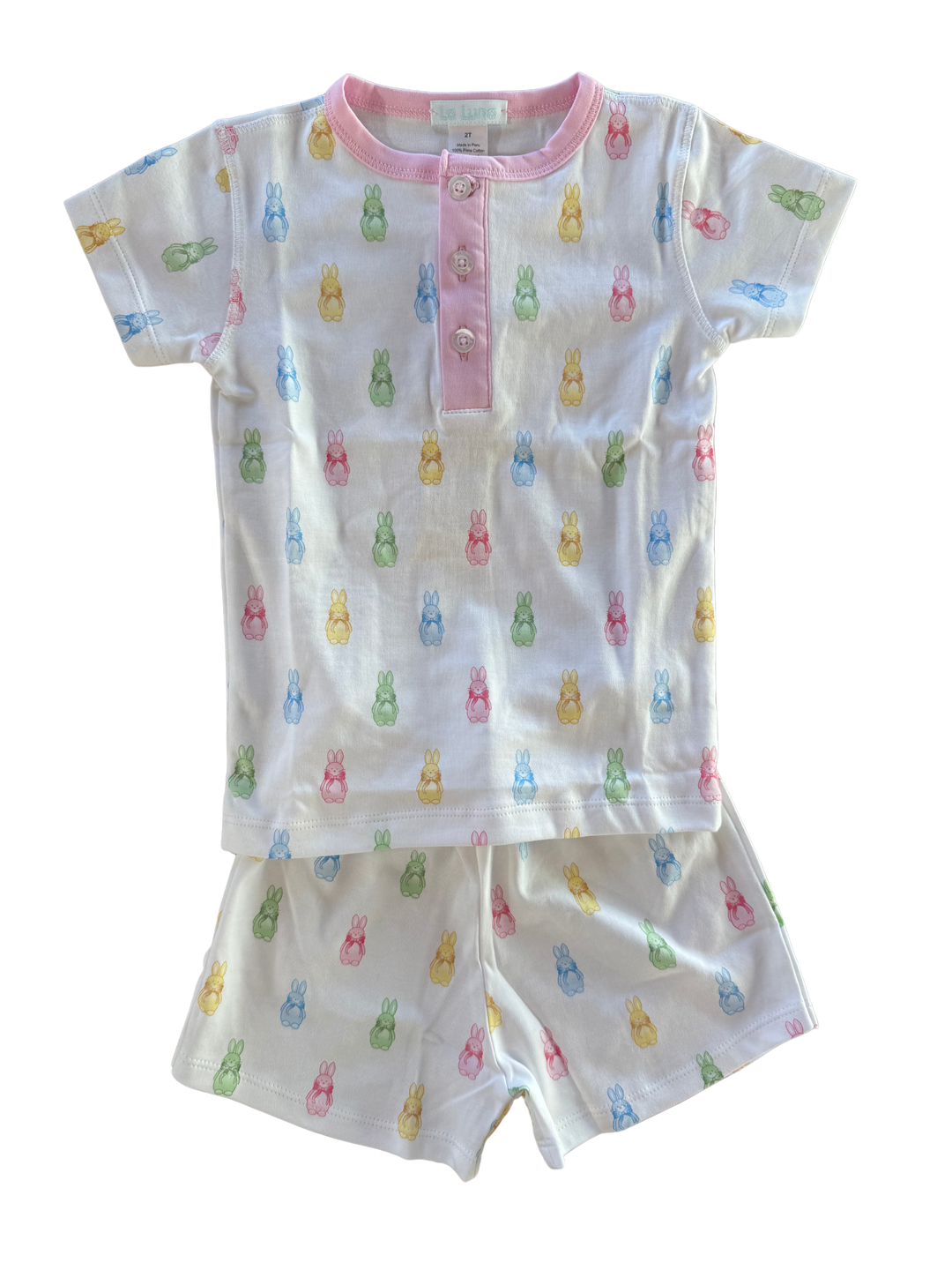 Girls Colorful Bunny 2pc PJ