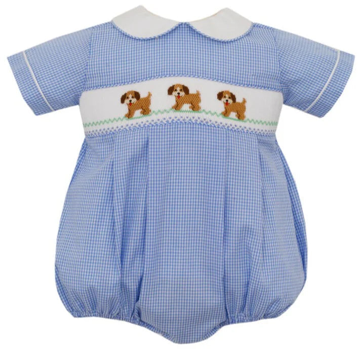 Boys Blue Check Bubble-Puppy
