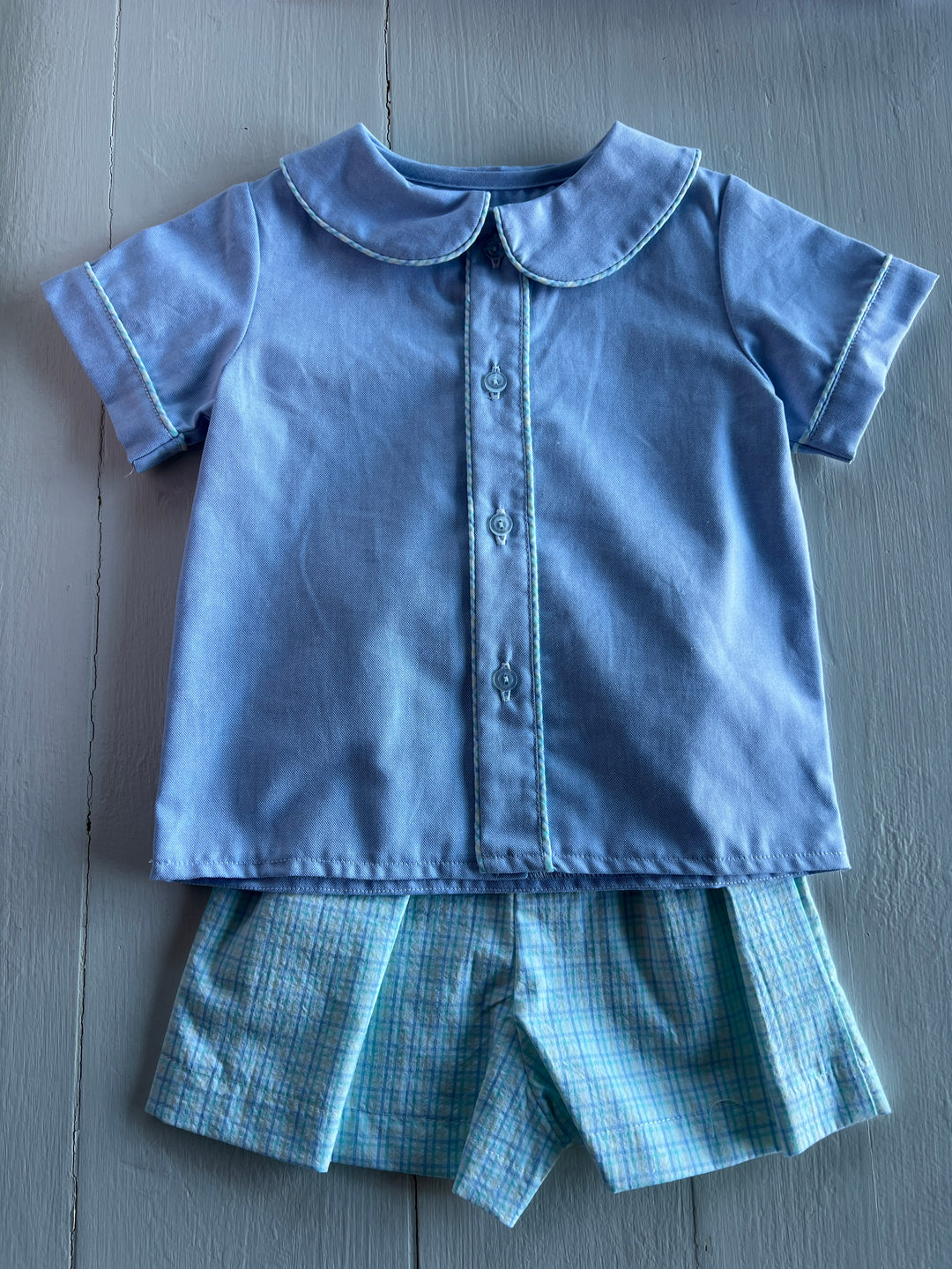 Blue Chambray Peter Short Set