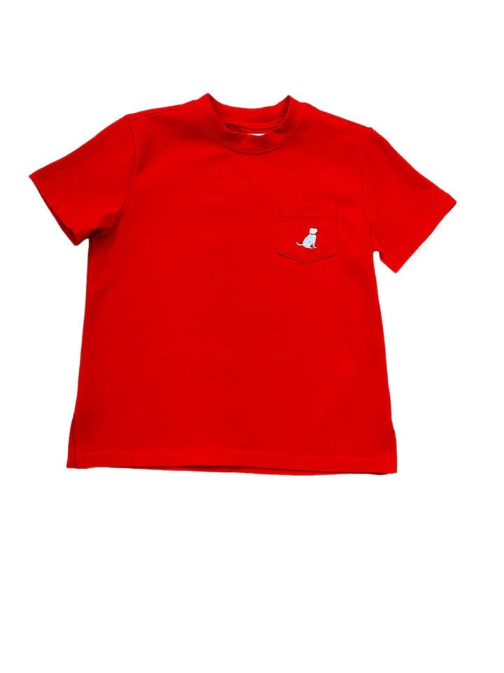 Ethan Crewneck Tee-Red