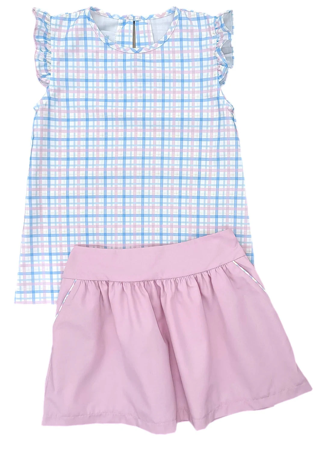 Hadley Skirt Set-Pastel Plaid