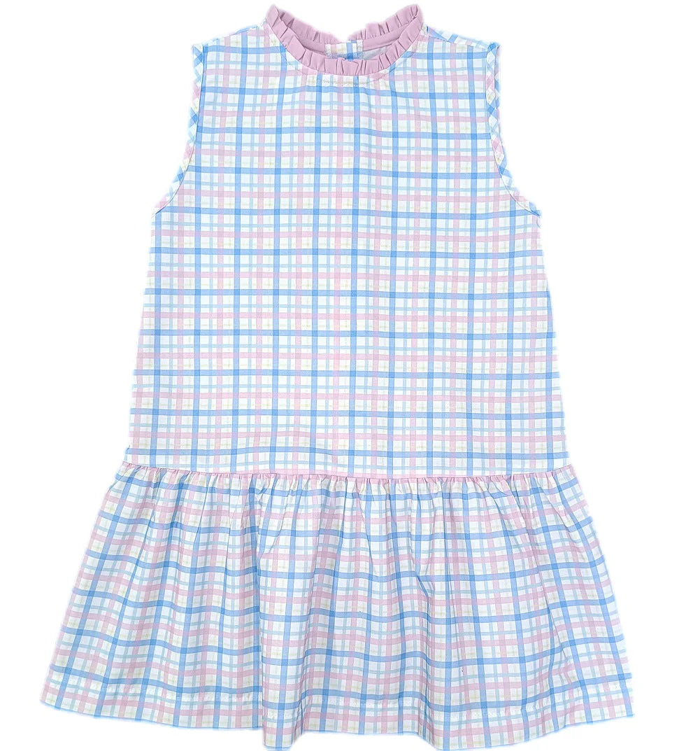Sydney Dropwaist Dress-Pastel Plaid