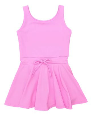 Athleisure Tennis Dress w/tie-Pink