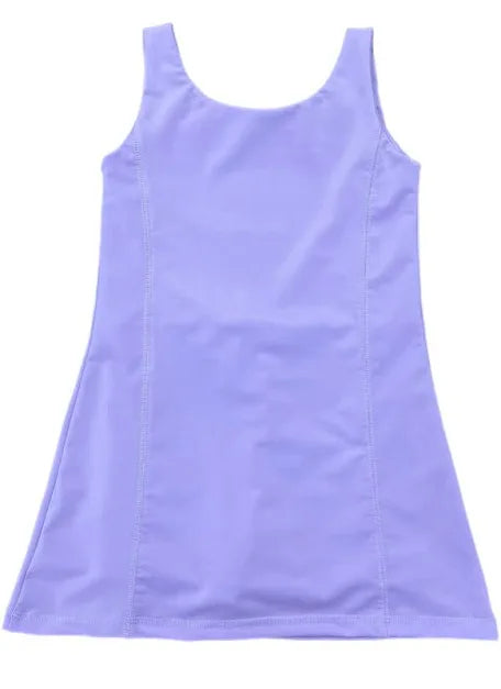 Athleisure Straight Tennis Dress-Lavender