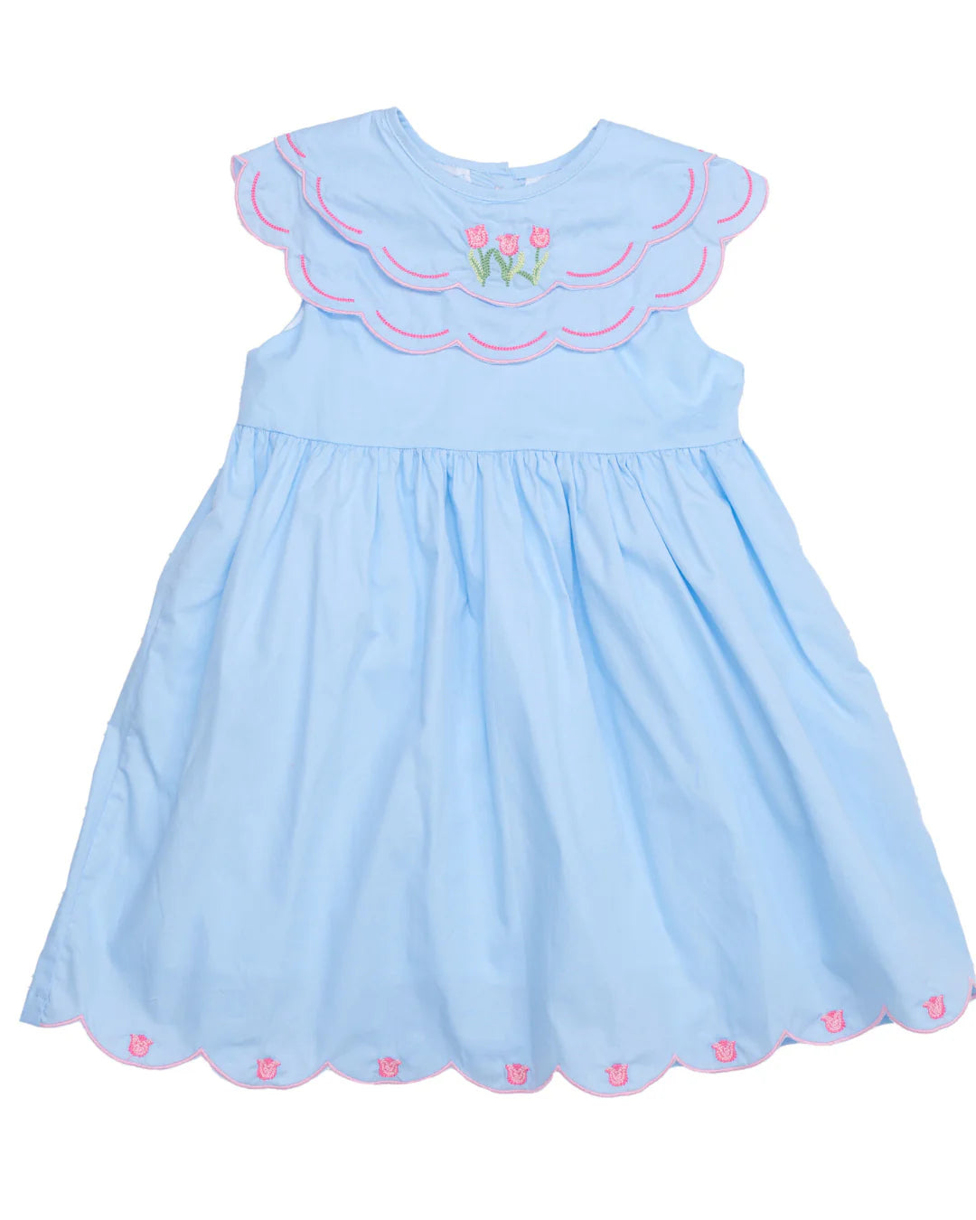 Olivia Dress-Blue Tulips