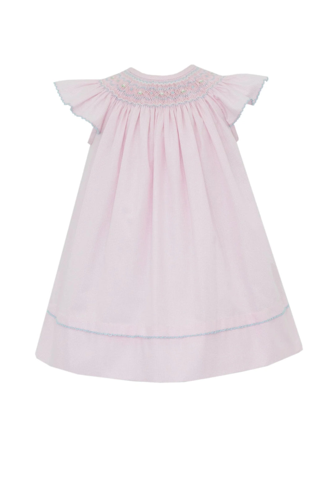 Emilie Pink Gingham Angel Wing Bishop