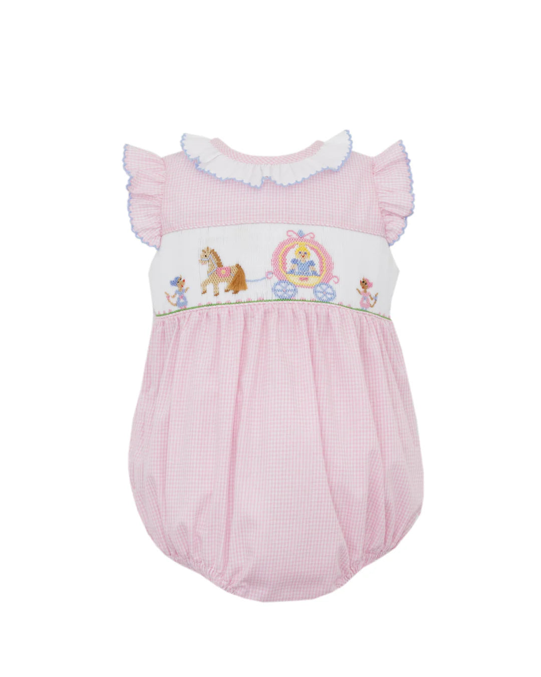 Cinderella Sleeveless Pink Gingham Bubble